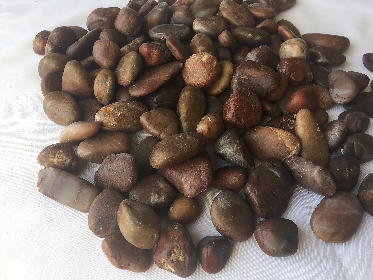 Decorative Pebbles River Rocks 40lbs. (Large, Red)