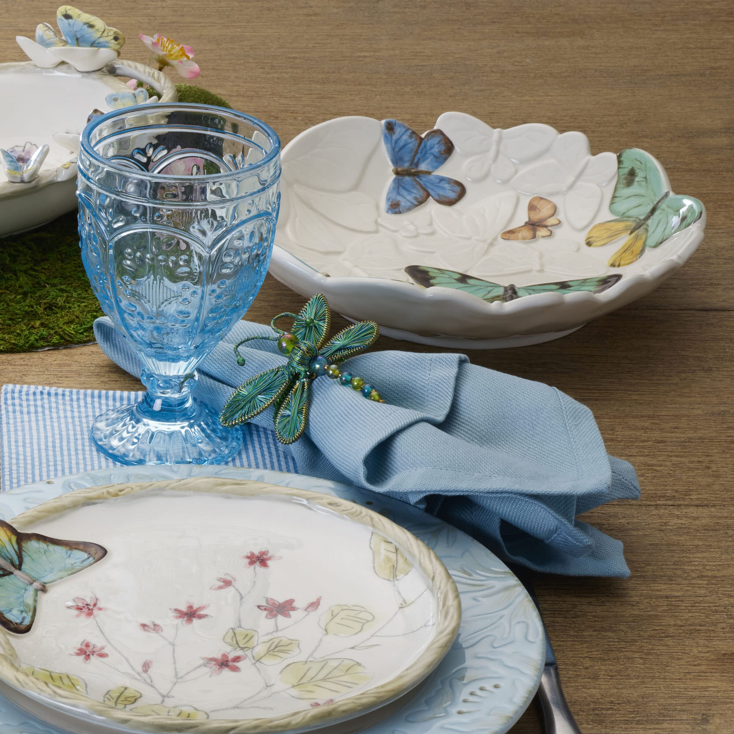 Amazon.com | Fitz & Floyd Butterfly Fields Dinner Pasta Bowl, 9.5