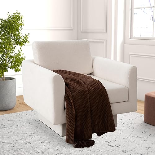 Miniatura 1 de FHFO Silla giratoria con diseño de barril, silla giratoria individual y cómoda, moderna con 360 grados para guardería, lectura, sala de estar,