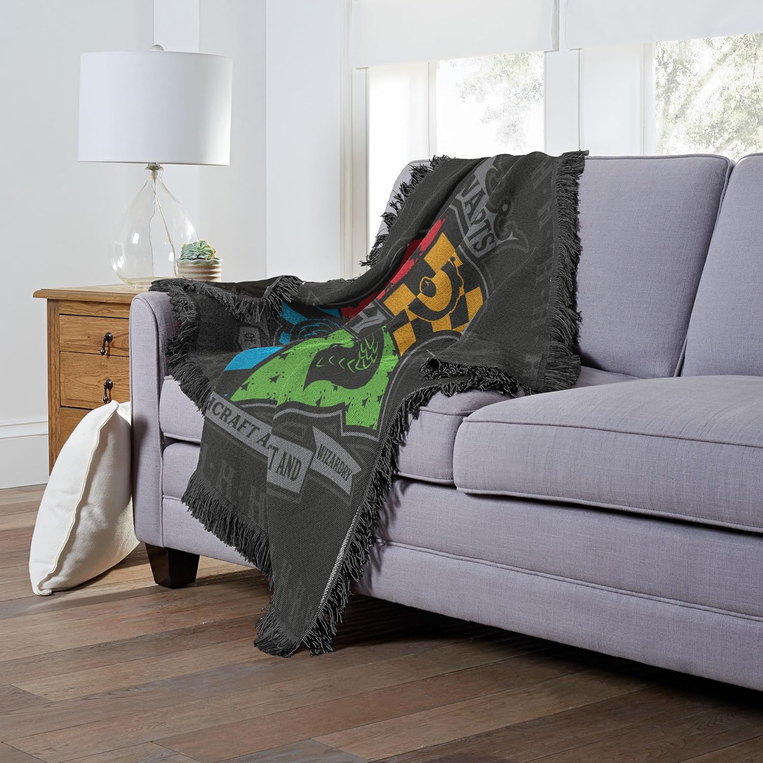 Northwest Harry Potter Woven Jacquard Throw Blanket, 46" x 60", Heraldry and Hype