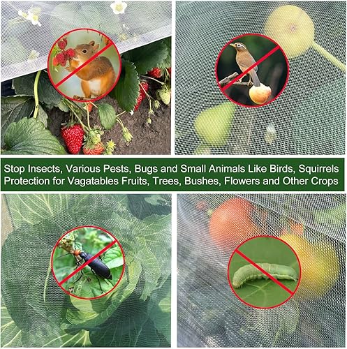 Miniatura 2 de Red de jardín ultra fina de 8 x 10 pies, cubierta de plantas, malla de barrera para plantas, verduras, árboles frutales, flores, cubiertas de