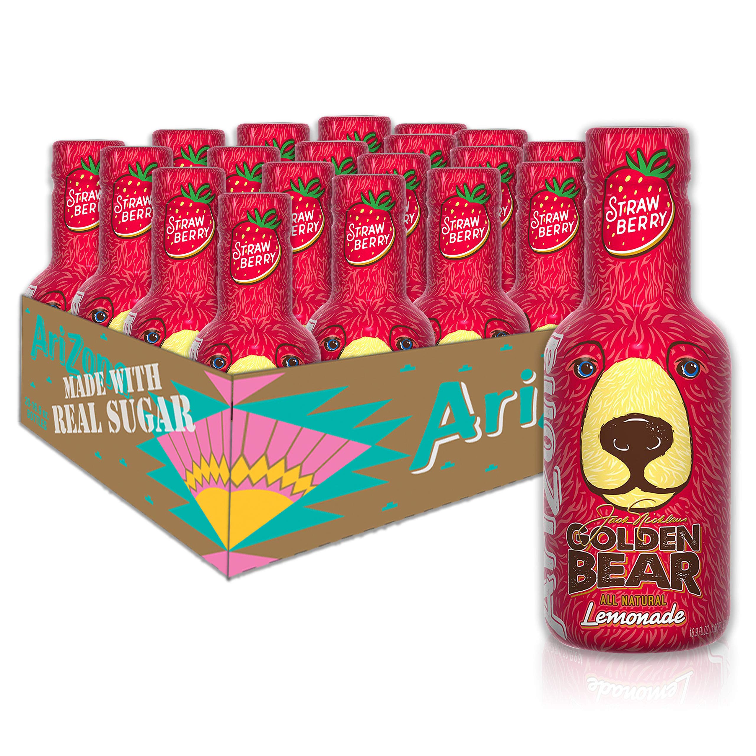 AriZona Golden Bear Strawberry Lemonade / 16.9 Fl Oz (Pack of 20) / 1 Fruit Juice