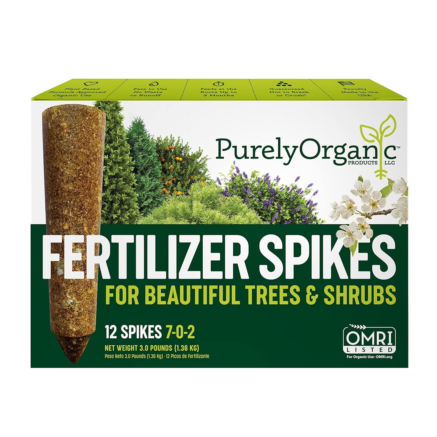 Purely Organic Tree & Shrub Fertilizer Plant Food Spikes