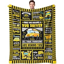 School Bus Driver Gifts for Men/Women, Bus Driver Appreciation Gifts, Thank You for Best School Buses Drivers Back to Schools Throw Blanket 60X50 inch