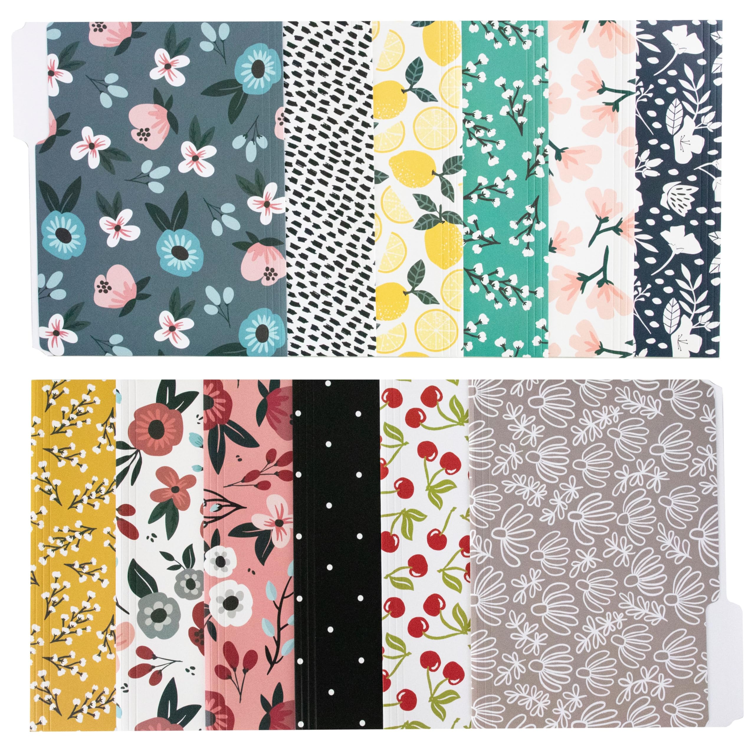 Zynshe Cute File Folders, Set of 24 3-Tab Letter Size Decorative File Folders Boho Colored Manilla 8.5 x 11 Filing – Pretty Designer Home Office School Supplies (Mesmeric)