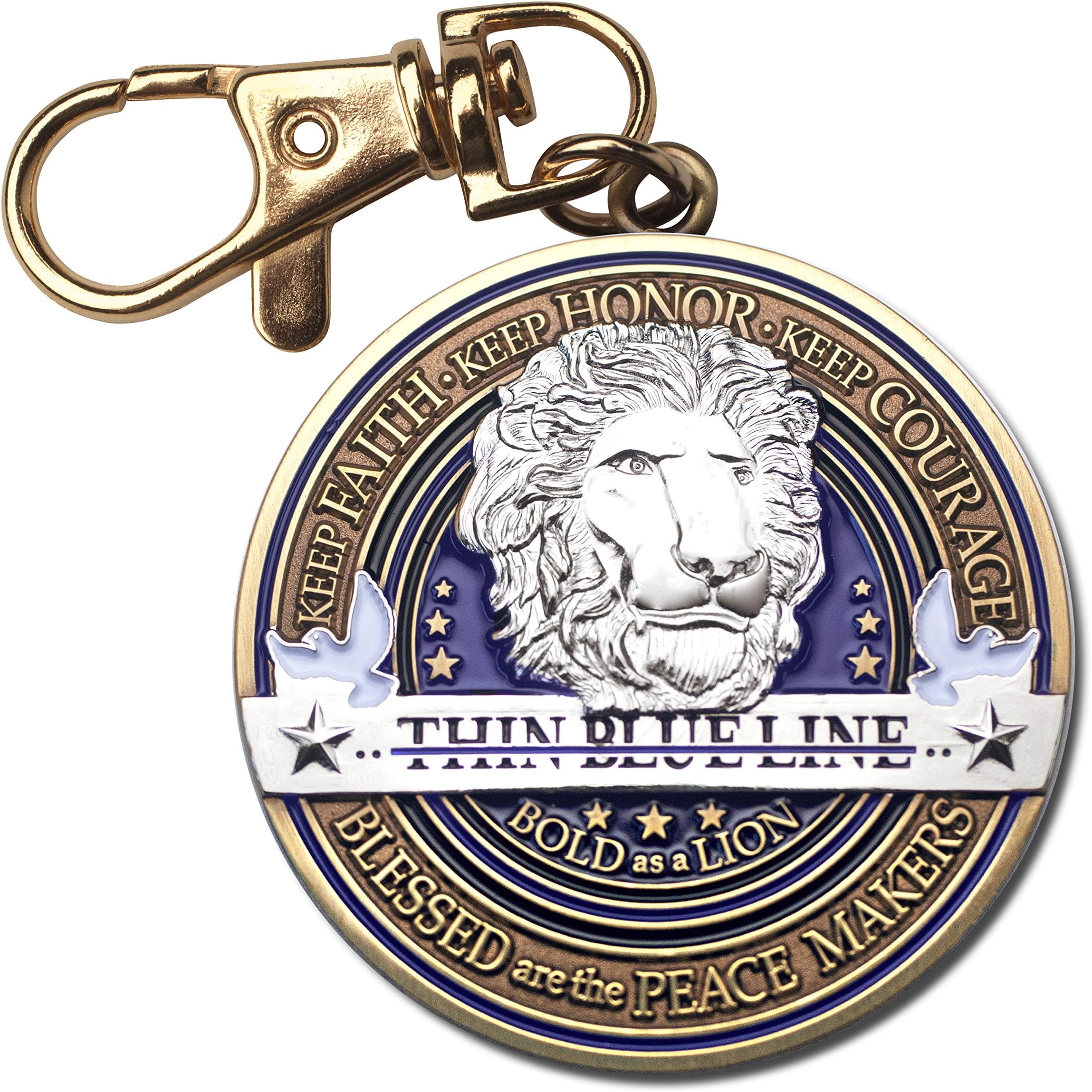 Law Enforcement Appreciation Challenge Clip · Police Thank You Key Chain · Thin Blue Line · Morale Coin