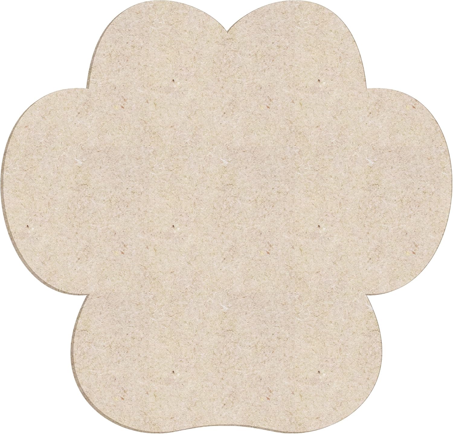 12" Paw Print Unfinished Wood Cutout Shape