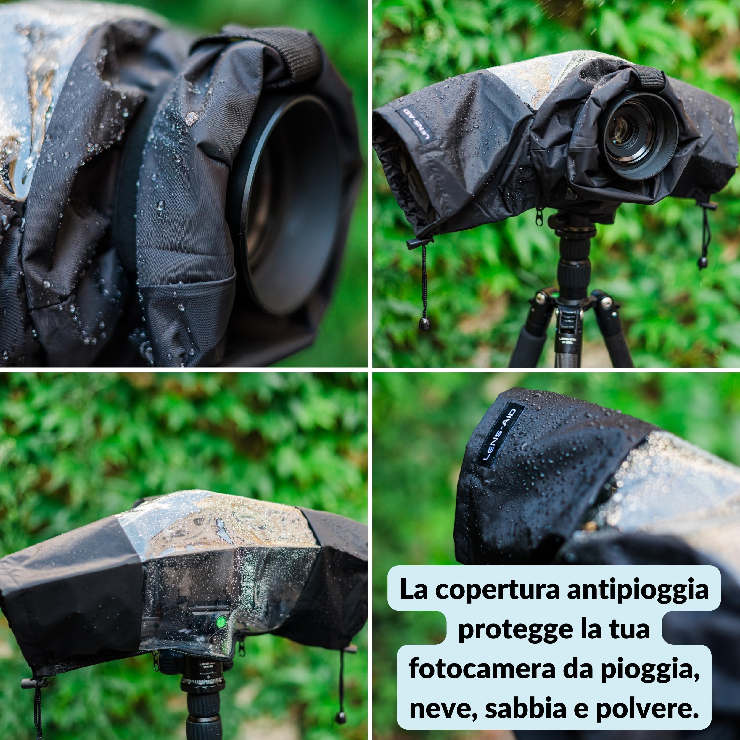Copertura Antipioggia Universale In PE Per Fotocamera DSLR – Impermeabile E Pieghevole, Per Canon, Nikon E Altre Reflex - copertina