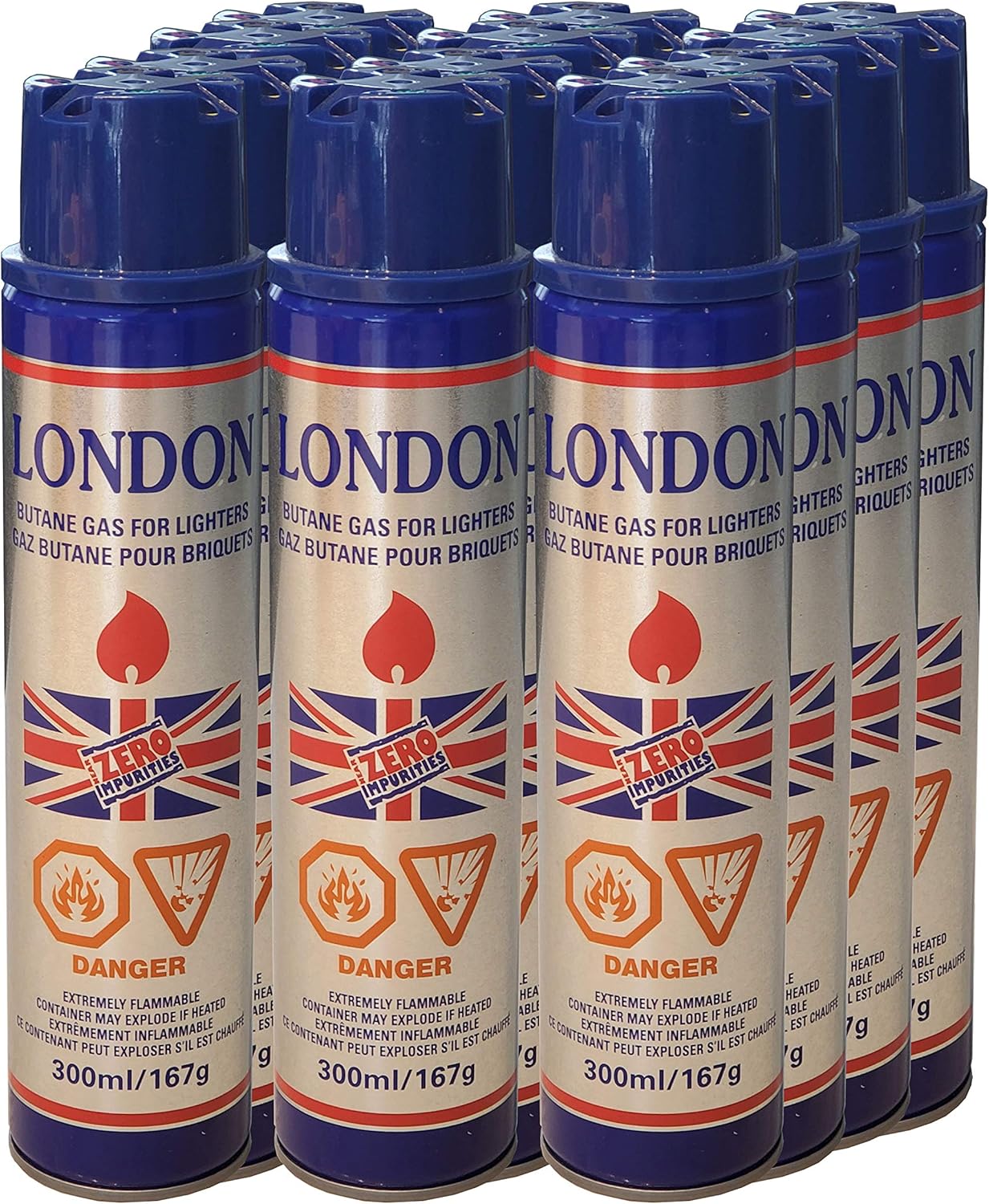 London Butane Gas for Lighters 12 Large Cans 300ml Amazon.ca