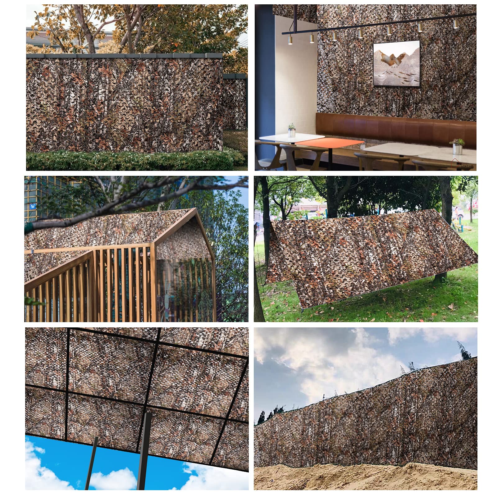 LOOGU - Red de Camuflaje para cortavistas, protección Solar, decoración de bosques, diseño de árboles, para el hogar, jardín, Camping, Caza — view 15