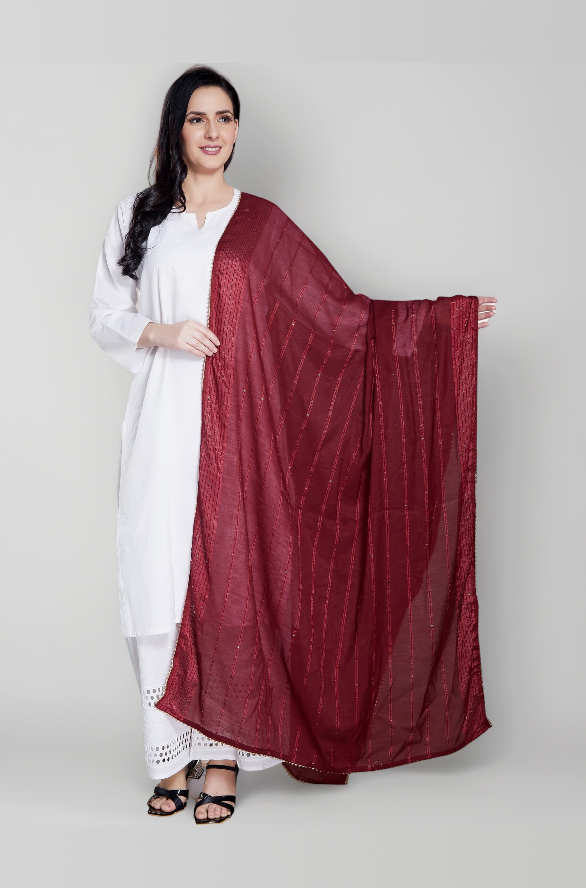 Women's Cotton Embroidered Dupatta