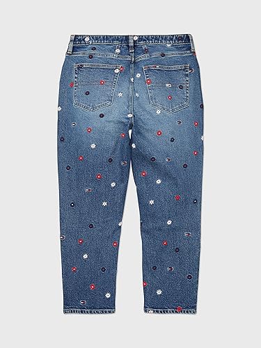 Miniatura 2 de Tommy Hilfiger Jeans adaptativos para mujer con bordado Tommy con cierre magnético