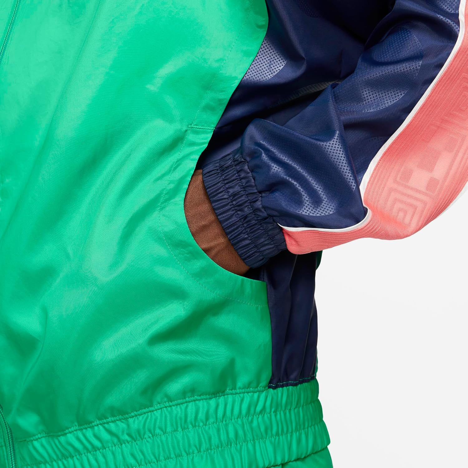 Nike Giannis Men's Lightweight Tracksuit Jacket (as1, alpha, l, regular, regular, Roma Green/Blue Void/Magic Ember/Blue Void)