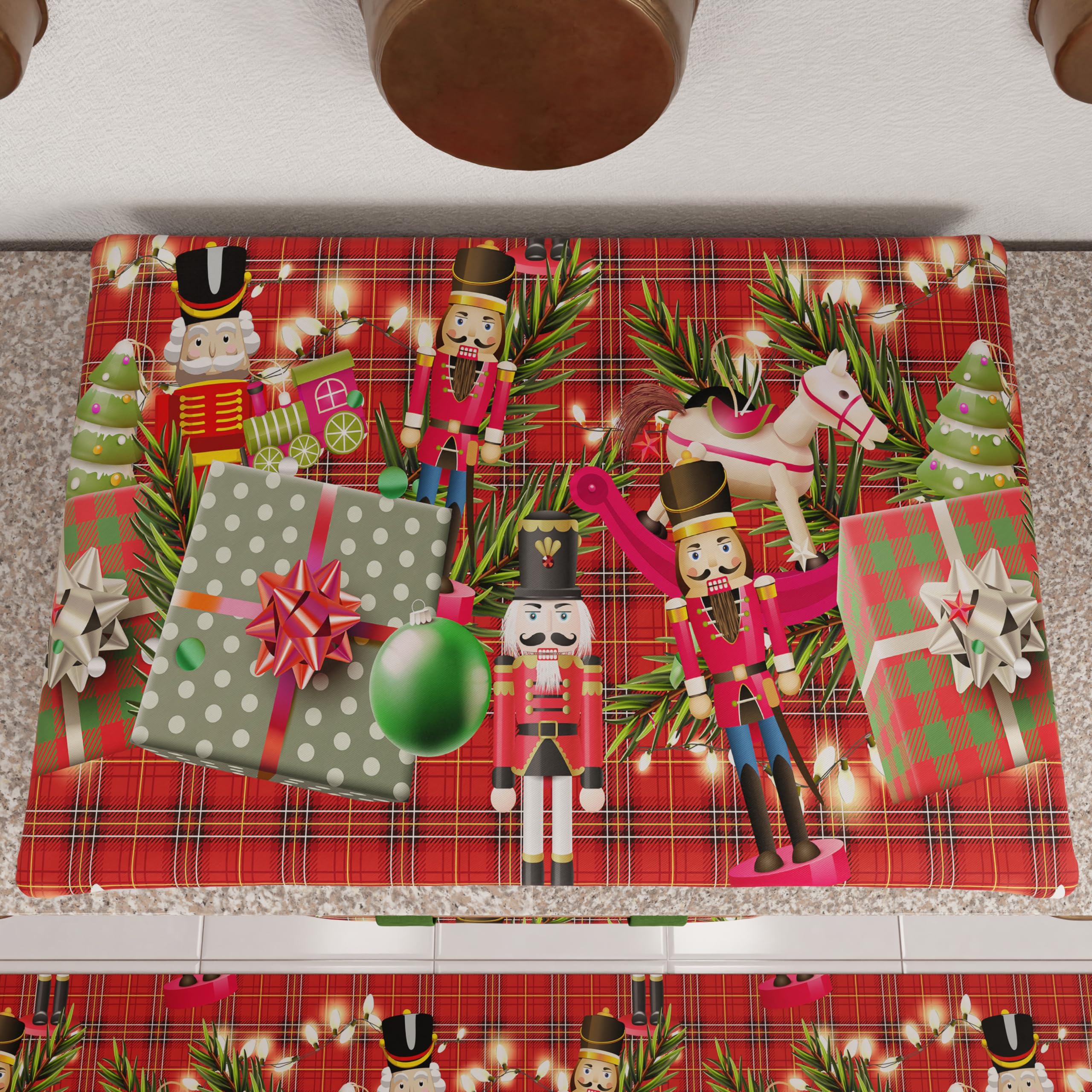 PETTI Artigiani Italiani - Camino de Mesa Navideño 140x40 cm, Camino de Mesa Navidad para Cocina, Decoración Navideña para Mesa, Camino de Mesa Elegante Tartan, 100% — view 82