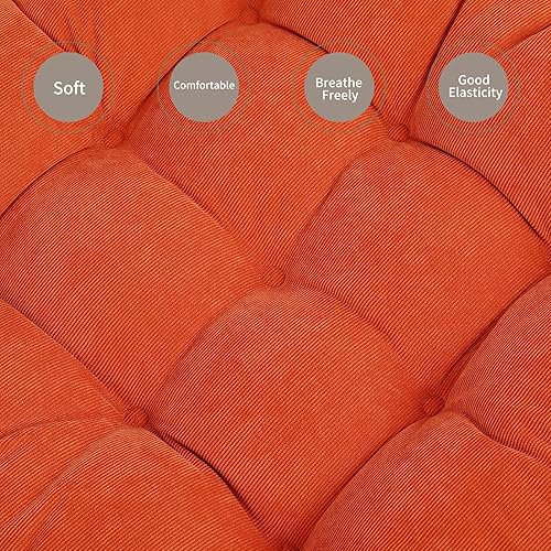 Miniatura 8 de Tiita Cojines cuadrados para exteriores, cojín grueso para asiento de adultos en el suelo, yoga, meditación, sala de estar, balcón, oficina,