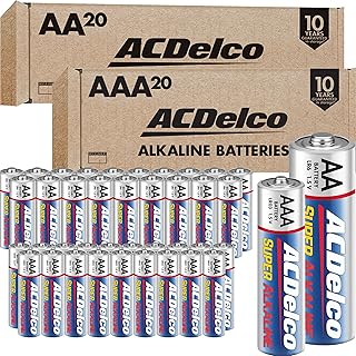 ACDelco AA and AAA Batteries, Alkaline Battery, 20 Count Each Pack