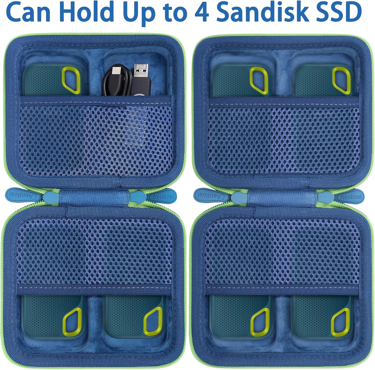 Aenllosi Hard Travel Case Replacement for SanDisk Extreme PRO SDSSDE81/SDSSDE80 / Extreme SDSSDE61 Portable 500GB/1/2/4 TB SSD.(Monterey,Only Case) - Image 7