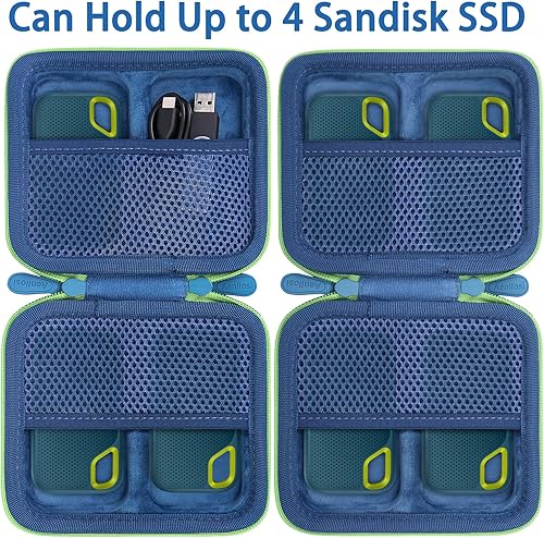 Miniatura 7 de Aenllosi Funda de viaje rígida de repuesto para SanDisk Extreme PRO SDSSDE81SDSSDE80  Extreme SDSSDE61 portátil de 500 GB124 TB SSD (Monterey, solo