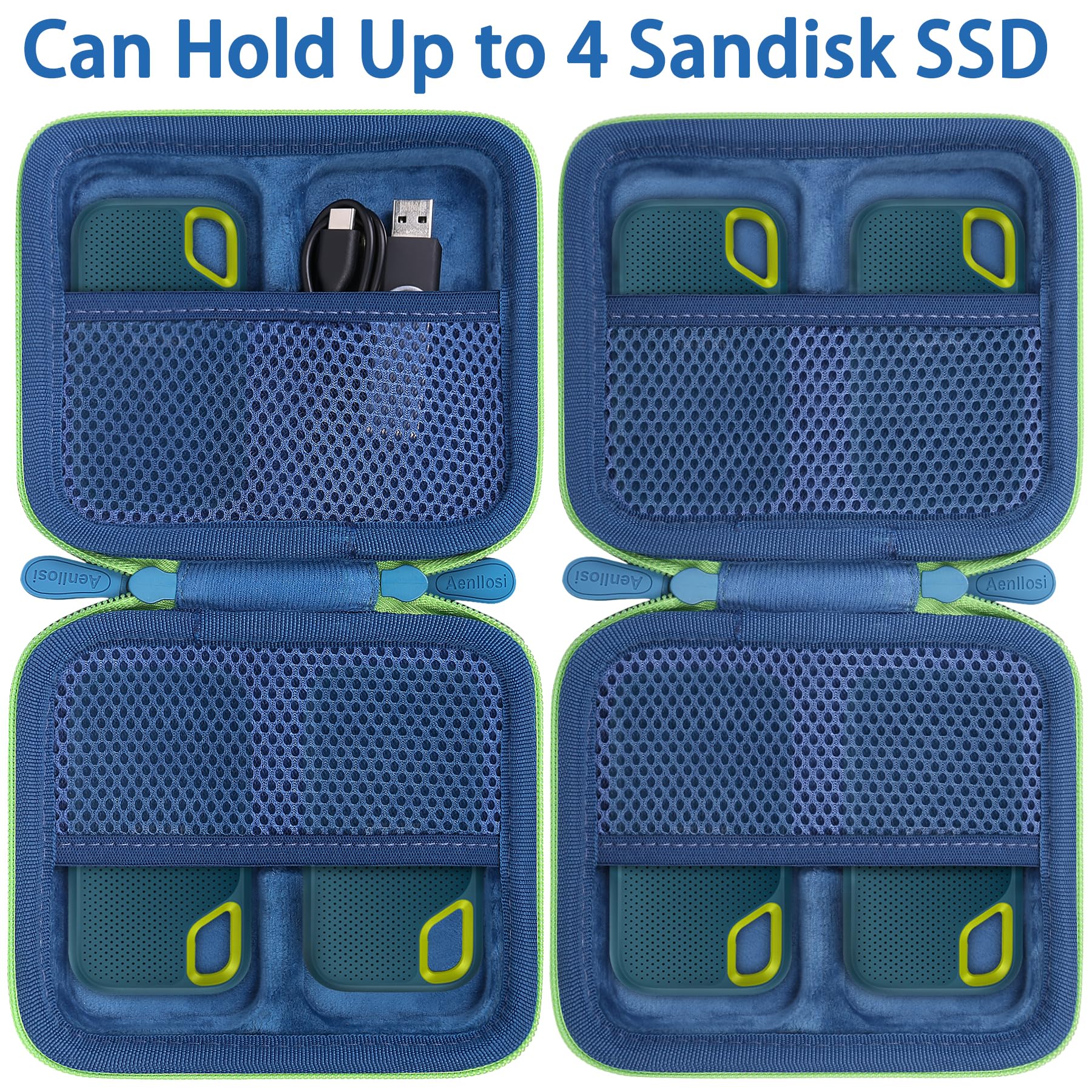 Aenllosi Custodia Rigida per SanDisk 500GB/1TB/2TB/4TB Extreme SSD, Compatibile con SanDisk Extreme Portable SDSSDE61/SanDisk Extreme PRO SDSSDE80 SDSSDE81 (Monterey, Solo Custodia)