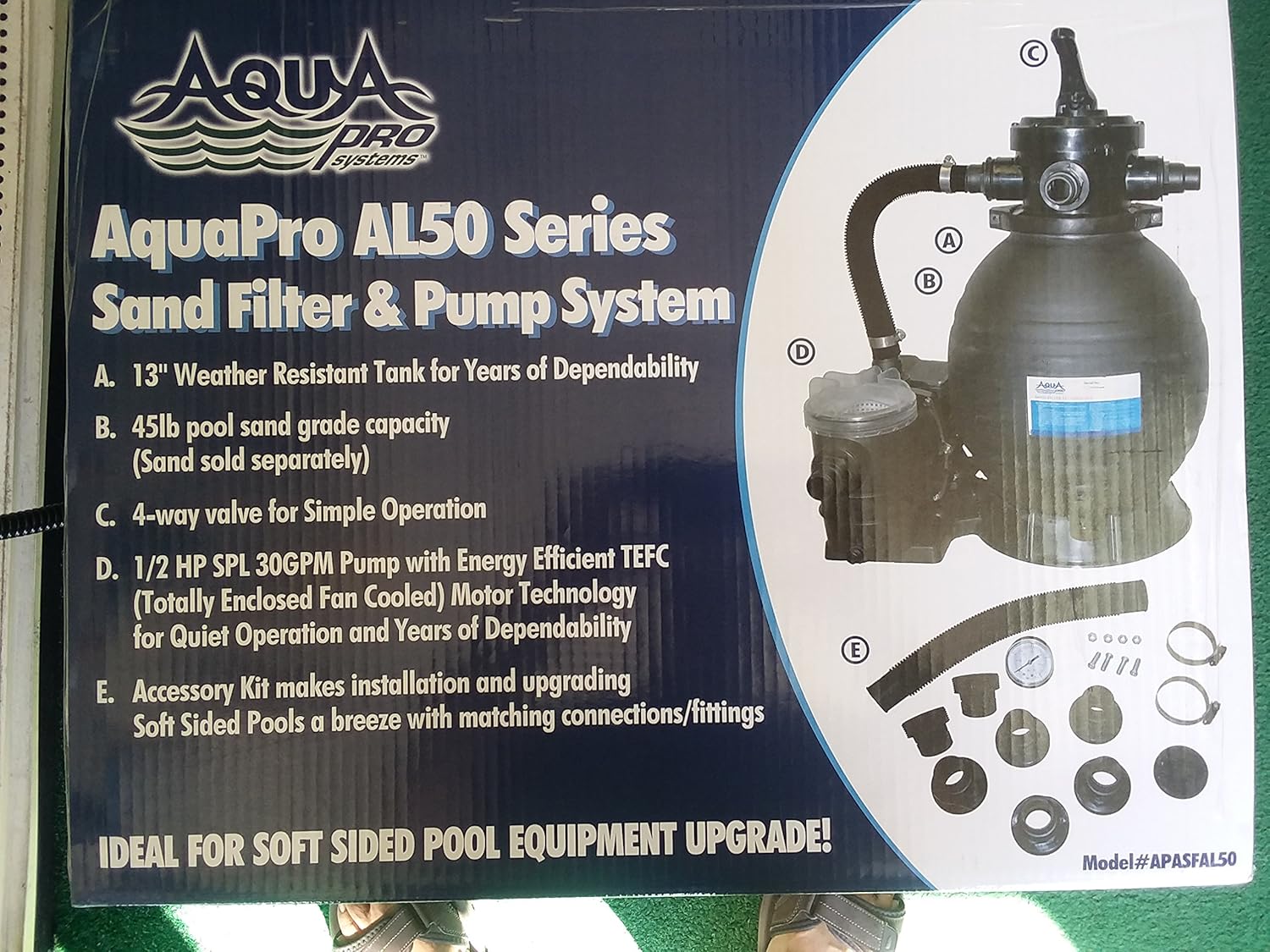 AquaPro AL50 Series Sand Filter & Pump System