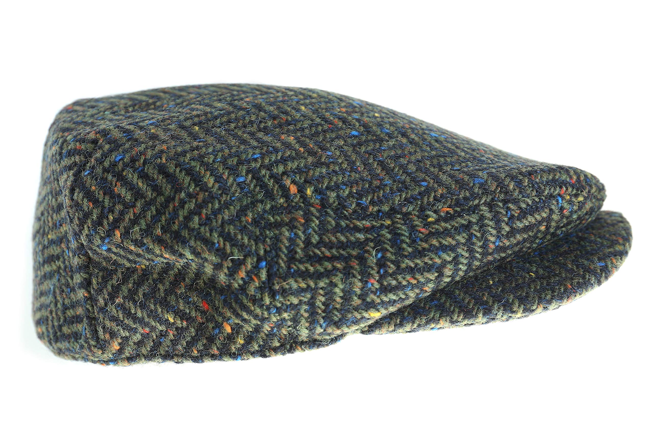 Men's Genuine Irish Newsboy Driving Cap, 100% Wool Tweed Made in Ireland Co. Kerry