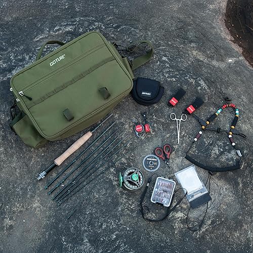 Miniatura 8 de Goture Fly Fishing Rod and Reel Combo with Fly Rod & Gear Case, 9FT 4-Piece Fly Rod, Pre-Spooled Reel, Fly Line, Flies, Leader, Tippet, Forceps, E1:
