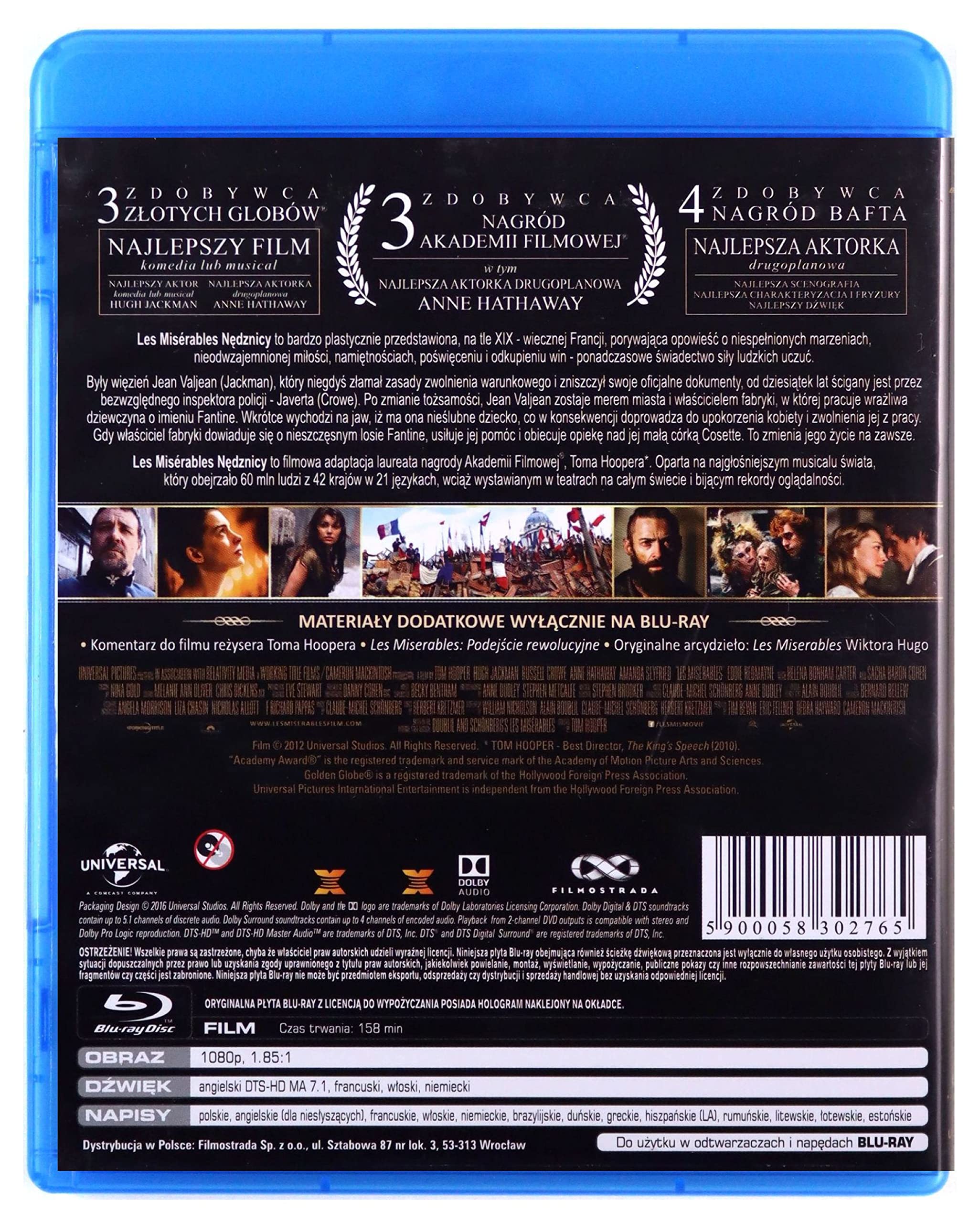 Les MisÄĹrables [Blu-Ray] [Region B] (Audio italiano. Sottotitoli in italiano)