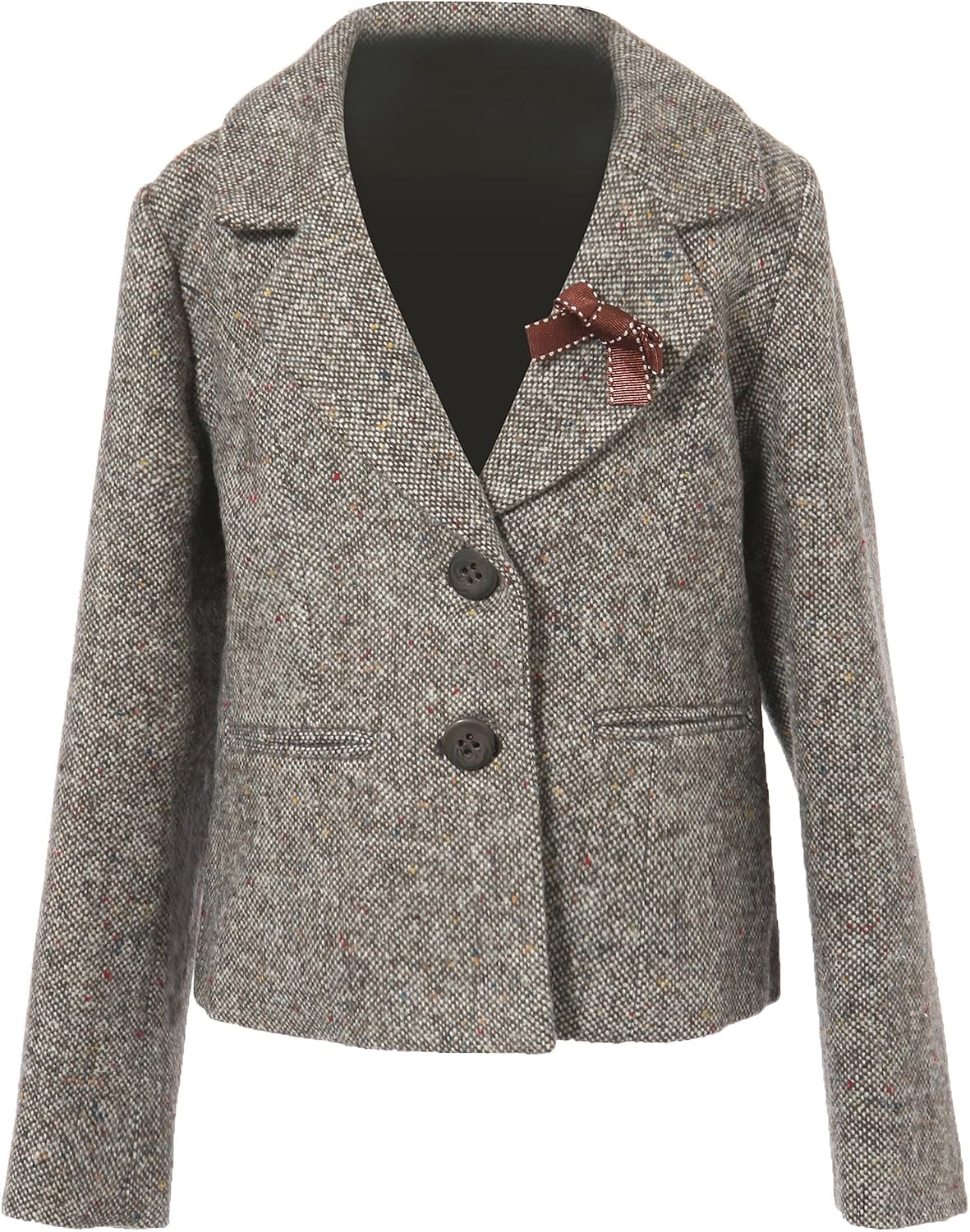 Richie House Girls' Wool Leisure Mini Suit with Bow Rh1822