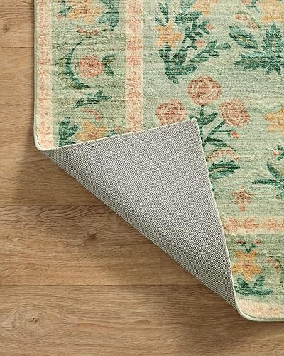 Miniatura 7 de Rifle Paper Co. x Loloi Eden Collection EDE-01 Alfombra de área de musgo de 5 pies a 0 pulgadas x 7 pies 6 pulgadas