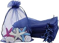 Vista 14 de Stratalife Bolsas de organza de malla transparente de 5 x 7 pulgadas con cordón para recuerdos de fiesta de boda, almacenamiento de joyas, 100