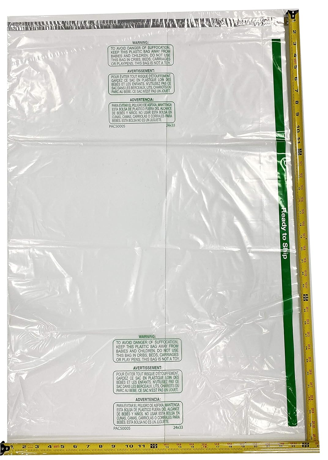 NuBox Clear 24x33 'Ready to Ship' Sealable 1.5 mil Poly Bags w/Self-Seal, Suffocation Warning, 100% FBA Packaging and Prep Compliance, 24" x 33" (700 Bags) : Office Products