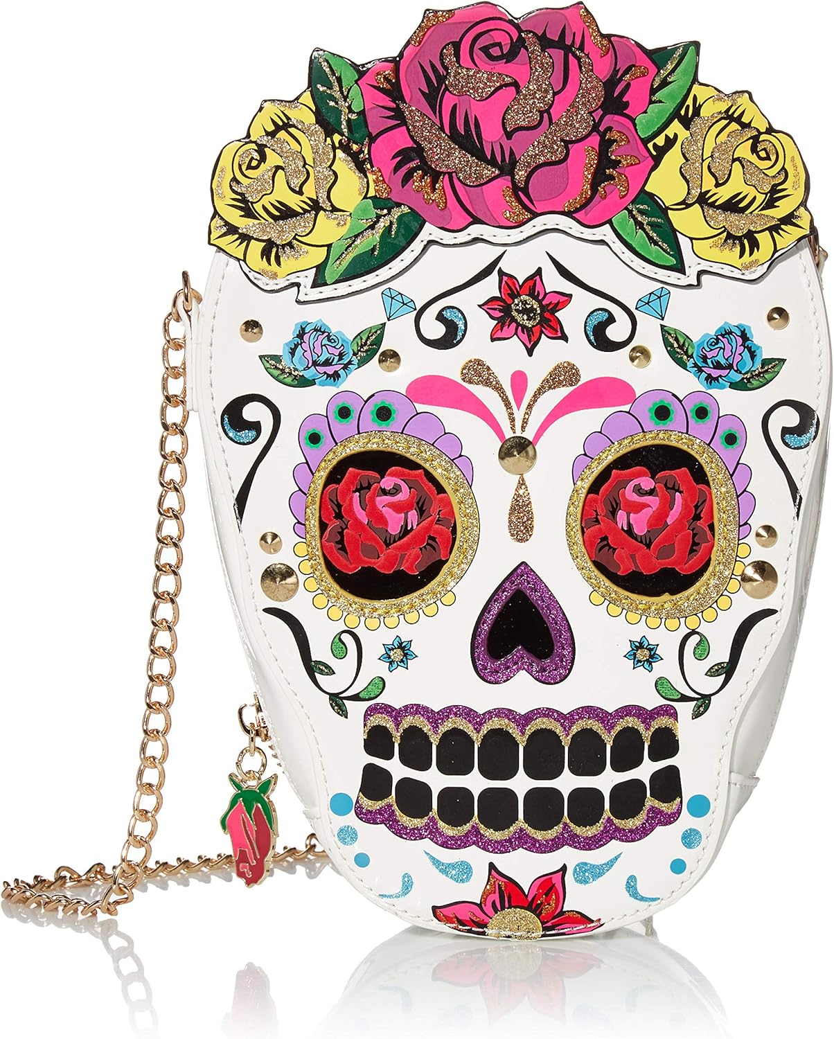betsey johnson sugar skull purse