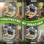 Window Bird Feeder for Outdoors, Clear Bird Feeders with 5 Extra Strong Suction Cups, Sturdy and Durable Bird House for Window Viewing Outside, Garden Decor Gifts for Bird Lover