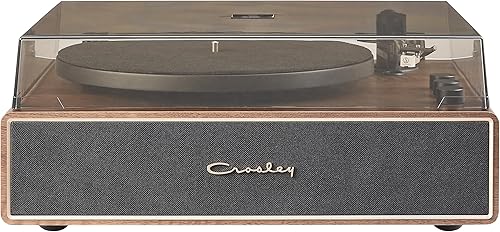 Miniatura 13 de Crosley CR6046A-WAGL Tocadiscos Bluetooth de 2 velocidades con altavoces incorporados, nogal