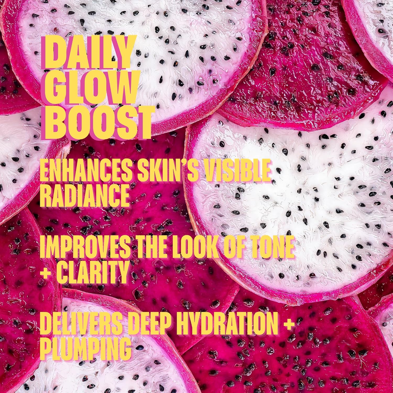 SurFACE Face Serum and Primer - Brightening Glass Skin - Niacinamide, Squalane, Goji Berry, Dragon Fruit and Acai – Dewy Glaze Finish for Radiant, Smooth Skin – Glowji Berry – 1 oz