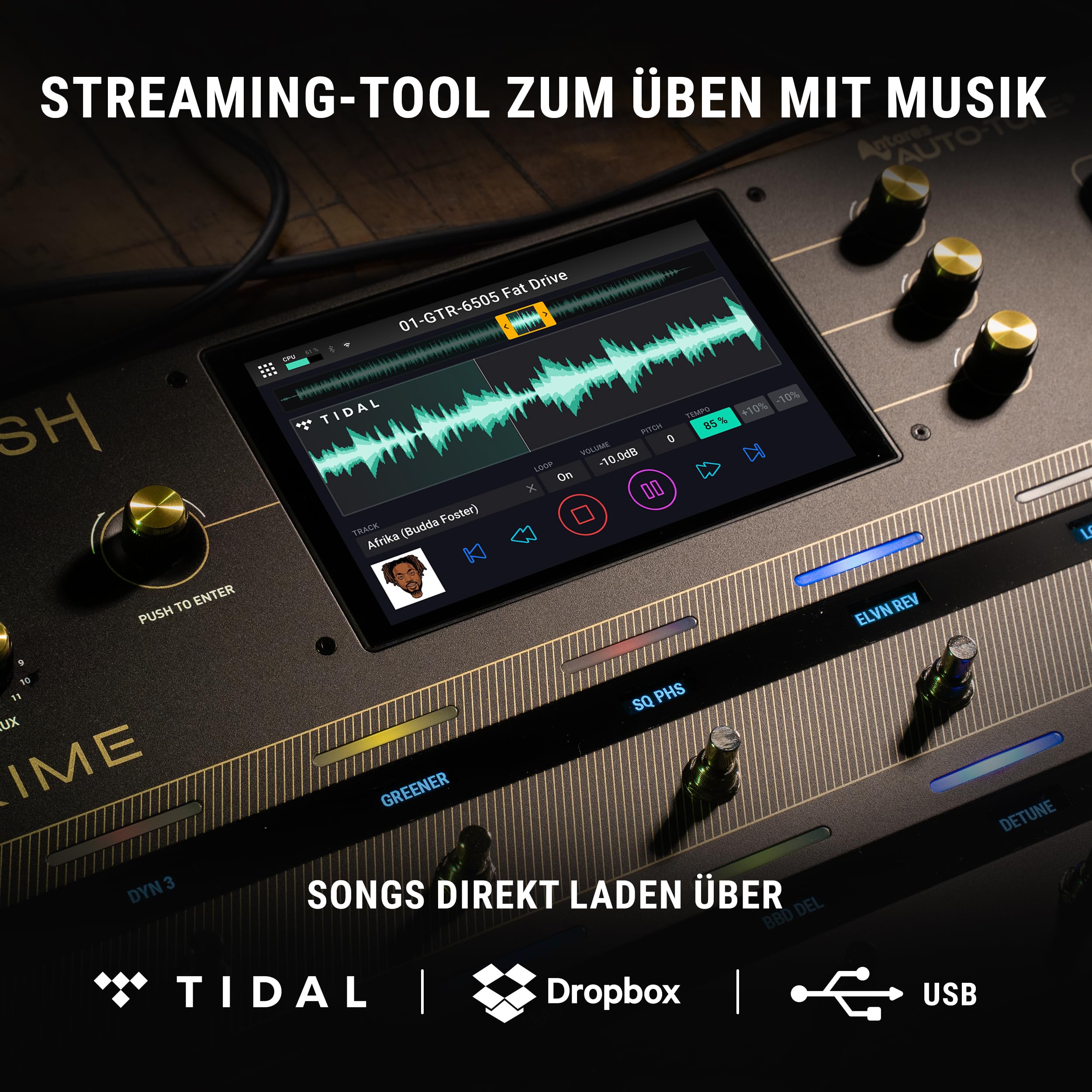 HeadRush Prime - Gitarren und Vocal Multi-Effekt-Pedal, Modelling-Prozessor mit Amp Cloner, Antares Auto-Tune, WLAN, Touchscreen, Looper und Bluetooth
