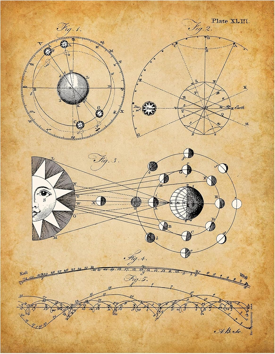 Vintage Celestial Diagram Poster