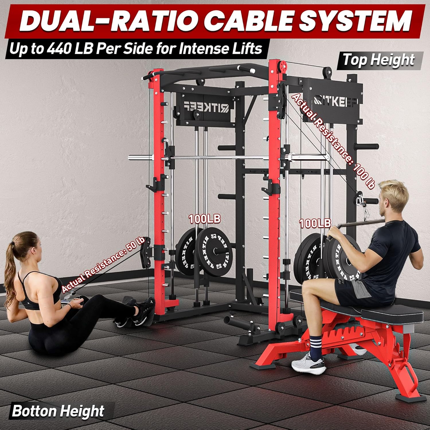 Smith Machine with Jammer Arms Leg Press Board Martinique Ubuy