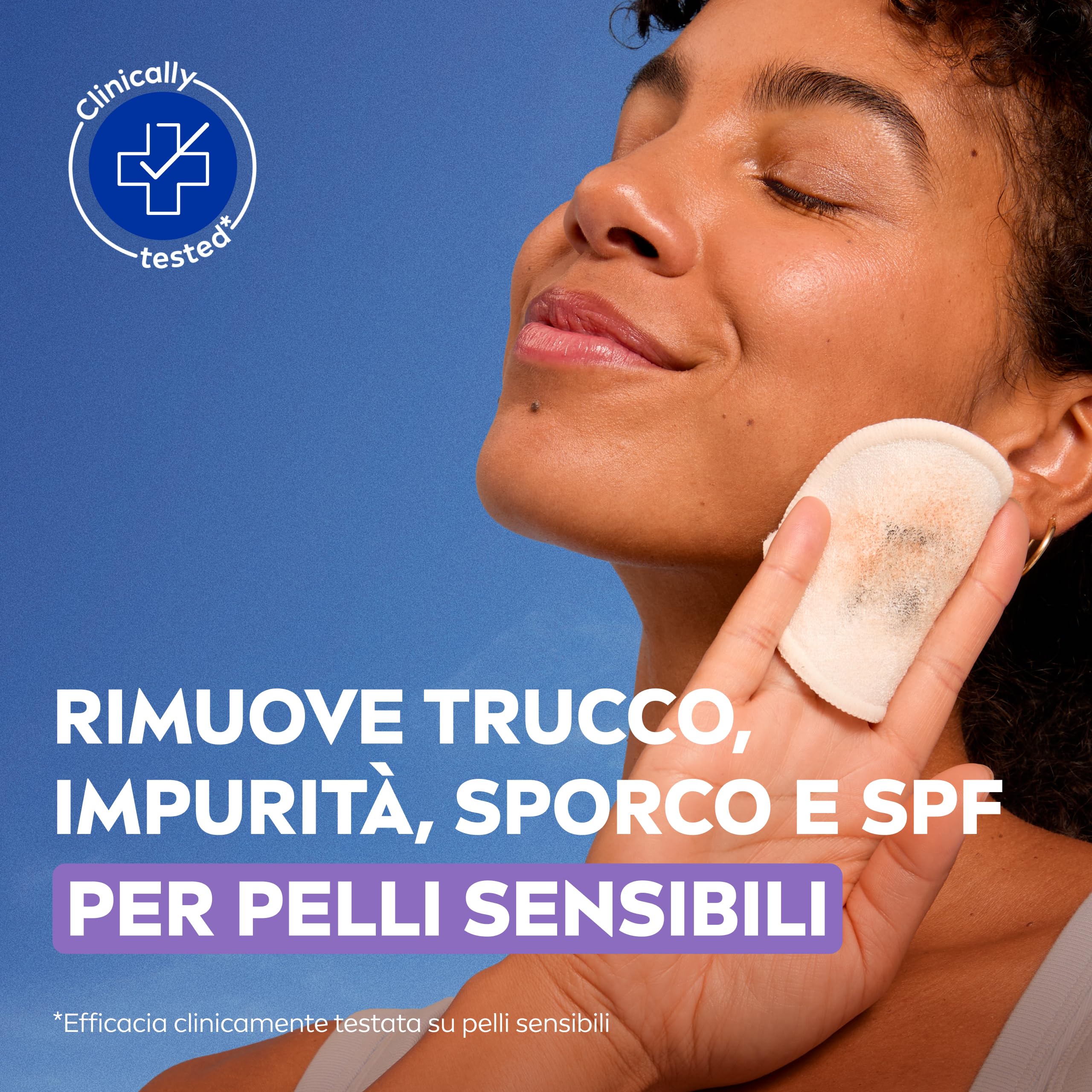 NIVEA Acqua Micellare Delicata 400 ml, Struccante viso e occhi e labbra per make-up e SPF, Con Liquirizia e Pantenolo, Senza profumo, Formula ipoallergenica, Detergente viso pelle sensibile