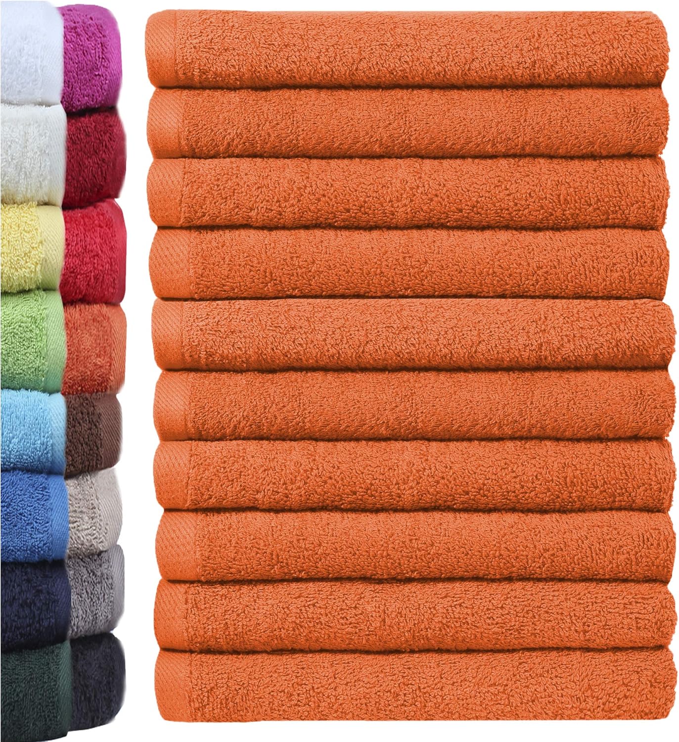 NatureMark Pack of 10 Face Cloths 100 Cotton Terry Cloth Flannels