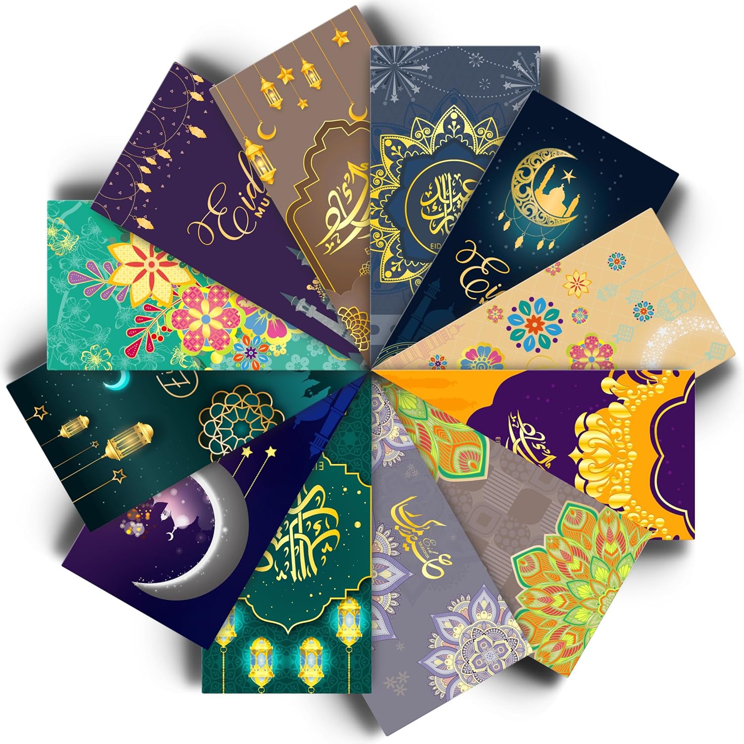 Eid Money Envelopes, Eid Mubarak Envelopes with Assorted