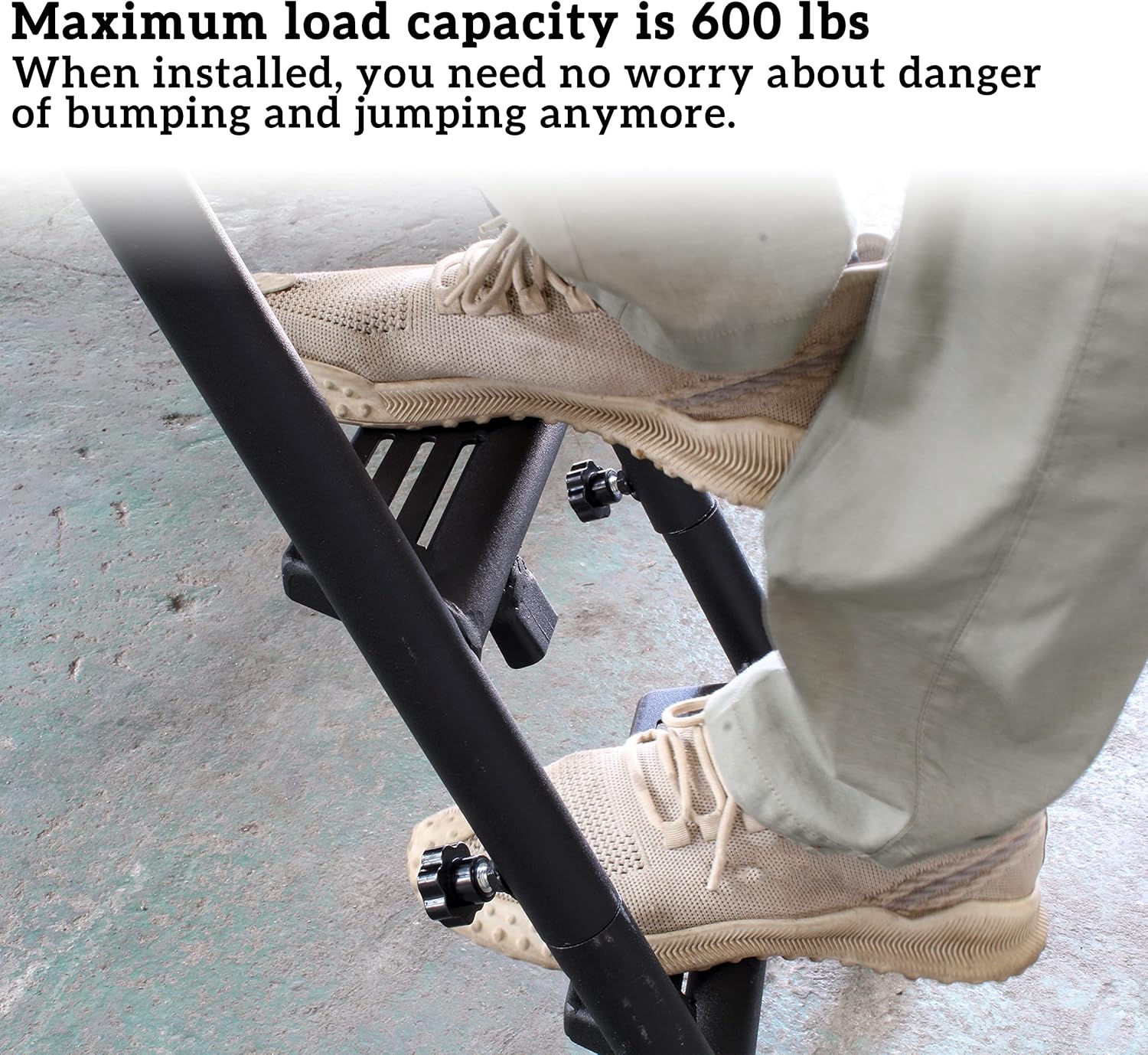Universal 42" Foldable Pickup Truck Tailgate Ladder, Heavy Duty Folding Tailgate Step Ladder with Lock Device Universal Fit for Pickup Truck (F150, RAM 1500 etc.) Accessories