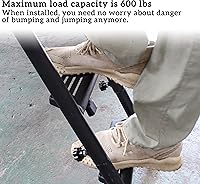 Vista 4 de Escalera plegable universal de 42 pulgadas para puerta trasera de camioneta, escalera plegable resistente con dispositivo de bloqueo, ajuste