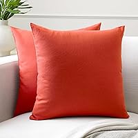 Vista 50 de Encasa XO Juego de 4 fundas de almohada de 24 x 24 pulgadas Sin relleno Fundas de almohada de algodón para sala de estar, cama, sofá, sofá