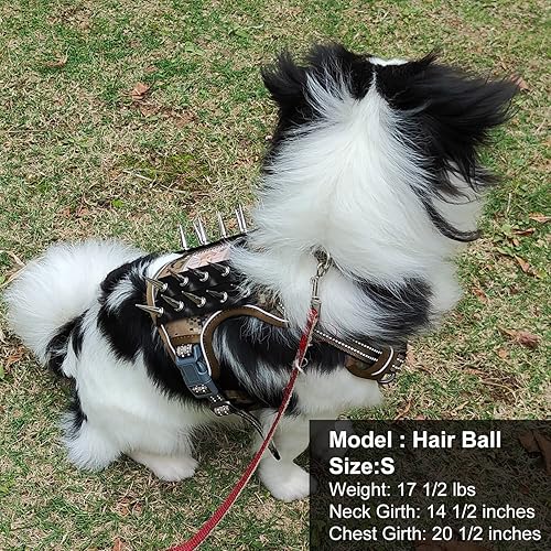 Miniatura 6 de Arnés táctico reflectante para perros pequeños, medianos y grandes, sin tirones, arnés militar con asa, chaleco de perro de servicio, arnés