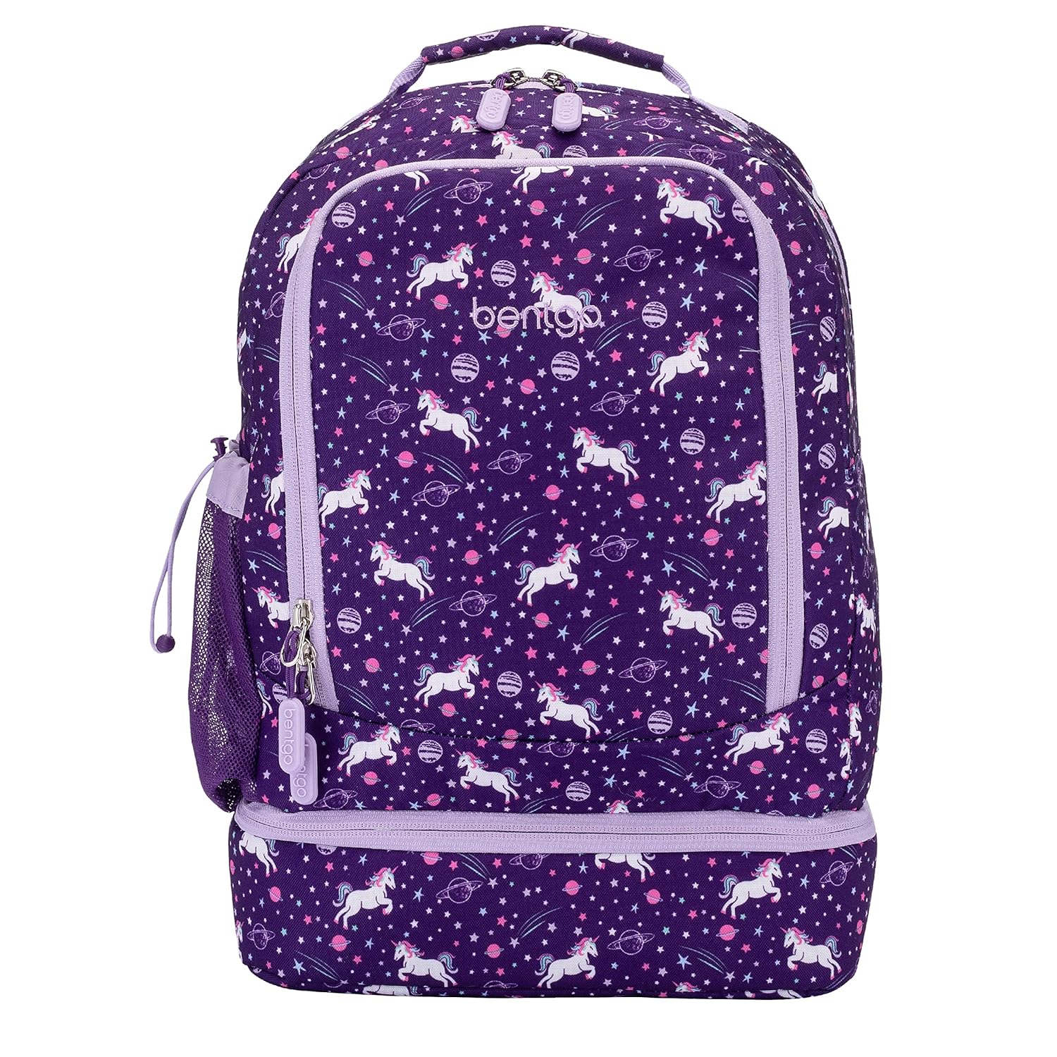 Bentgo Kids 2-in-1 Backpack Insulated Lunch Bag - Durable 16 Backpack Lunch Container in Unique Prints for School