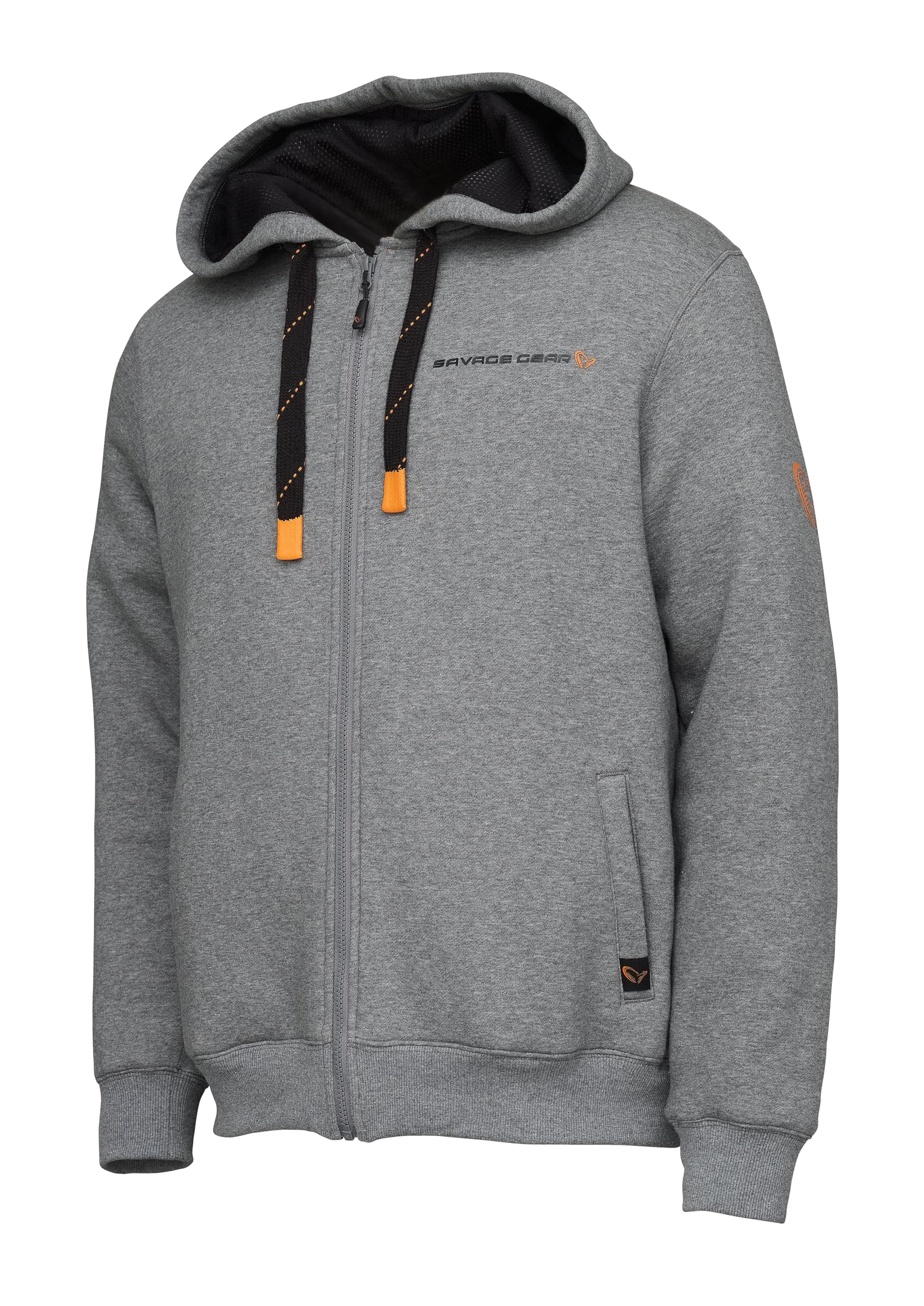 Savage Gear Classic Zip Hoodie – Durable for Anglers, Campers, Hikers & Hunters, Heavy-Duty Fishing Hoodie for Outdoor & Everyday Wear | Warm & Comfortable Sweatshirt for Anglers XL Grey Melange