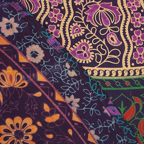 Miniatura 3 de Handicraftofpinkcity Mandala Indio - Tapiz redondo para mesa, mantel de playa, tapete de yoga de 80 pulgadas de diámetro