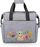 Vista 8 de PICNIC TIME Star Wars Mandalorian Grogu On The Go - Lonchera suave y enfriadora, bolsa de almuerzo aislada, (gris jaspeado)