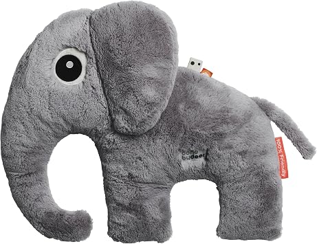 Done by Deer Cuddle Friend Elphee Grey - Super Soft and Lovable Elephant Toy for Kids and Parents - Filled with Recycled Polyester Fibres and PP Beads - Ideal for Nap Time and Bedtime